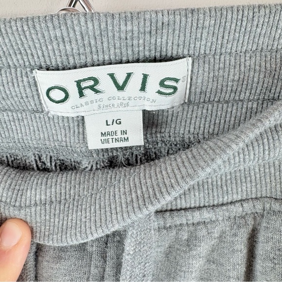 Orvis Men's Classic Collection Sweatpants Large Gray Joggers Lounge Drawstring - Picture 3 of 9